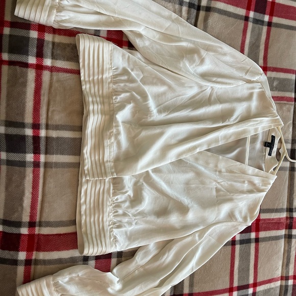 Banana Republic Factory Elegant White Wrap Blouse - Picture 1 of 2